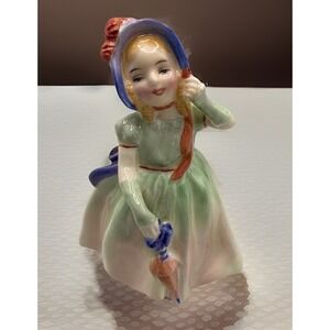 Royal Doulton Babie Figurine Retired  COPR 1935 HN 1679 Green Pink